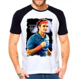 Camiseta Raglan Tenis Roger Federer Blusa Moleton Camisa