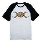 Camiseta Raglan Tri luna Triluna Triskle Wicca Celta