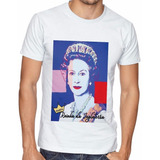 Camiseta Rainha Da Inglaterra Elizabeth Manga Curta Tamanho