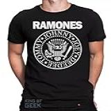 Camiseta Ramones Logo Camisa Banda Rock Anos 80 Clássicos Tamanho GG Cor Preto