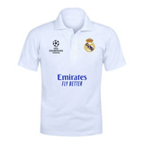 Camiseta Real Madri Camisa Gola Polo