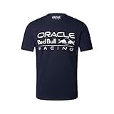 Camiseta Red Bull Racing F1 Com Logotipo Frontal Grande Azul Marino PP