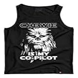 Camiseta Regata Chewbacca Star Wars Han Solo Millennium Geek Tamanho PP Cor Preto