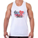Camiseta Regata Eu Amo Haiti