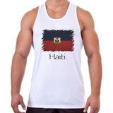 Camiseta Regata Haiti Bandeira