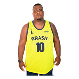 Camiseta Regata Masculina Brasil Basquete Plus