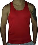 Camiseta Regata Nadador Masculina Fitness Academia Treino 100 Poliéster G Vermelho 
