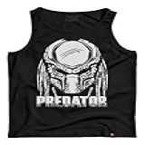 Camiseta Regata Predador Filme Camisa Geek Série Blusa Preta Tamanho G Cor Preto