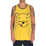 Camiseta Regata Unissex Ursinho Pooh Puff