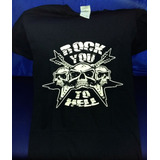 Camiseta Rock You To Hell Importada Heavy Metal