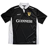 Camiseta Rugby De Manga Curta Preta Branca Guinness Black White XX Large