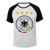 Camiseta Seleção Alemanha Camisa Blusa Raglan Deutscher Bund