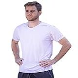 Camiseta Skube Dry Fit Com Proteção UV 50  Segunda Pele Térmica Tecido Termodry Manga Curta Academia   Branco   XG