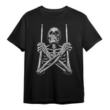 Camiseta Skull Drummer Baterista Caveira Baquetas