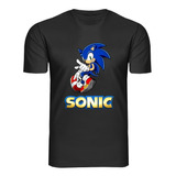 Camiseta Sonic Adulto Camisa Desenho E