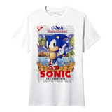 Camiseta Sonic Master System Jogos Antigos