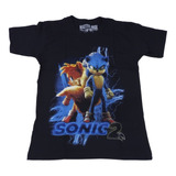 Camiseta Sonic The Hedgehog Preta Tails