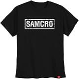 Camiseta Sons Frente Brasão Costas Samcro Camisa California Séries Moto Club GG