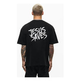 Camiseta Streetwear Jesus Saves M 1
