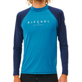 Camiseta Surf Rip Curl Manga Longa Schockwaves Uv Wt23 Blue