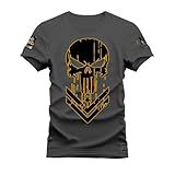 Camiseta T-Shirt Algodão Premium Estampada Algodão Caveira Block Grafite G