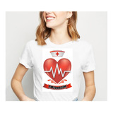 Camiseta T shirt Enfermagem Profissões Blusinha
