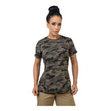 Camiseta T shirt Feminina Camuflada Multicam Black Usetático
