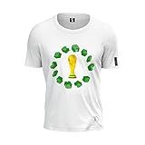 Camiseta Taça Copa Do Mundo Brasil Hexa 100 Algodão Cor Branco Tamanho M