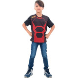 Camiseta Tática Nerf Infantil Vermelha Tamanho G Ref 12157