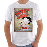 Camiseta Temática 100 Poliéster Betty Boop Plaque