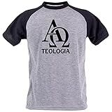 Camiseta Teologia Faculdade Curso Teólogo Camisa Cor Preto Com Cinza Tamanho M