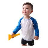 Camiseta Térmica Infantil Proteção Solar Uv50  Tam 1 Ao 6