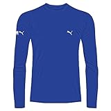 Camiseta Térmica Puma Manga Longa Proteção UV50 Fio LYCRA Masculino Adulto Azul Royal G