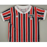 Camiseta Time Bebê São Paulo Listrada Torcida Baby Oficial