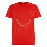 Camiseta Tommy Hilfiger Infantil Vermelha Circular
