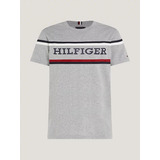 Camiseta Tommy Hilfiger Monotype Global Faixas
