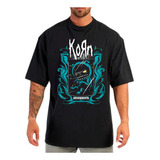 Camiseta Unissex Korn Banda Metal Rock Camisa Premium Algodã