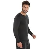 Camiseta UV 50 Masculina Manga Longa Camisa Térmica Proteção Solar Uv 50 Treino Academia Caminhada Dry Fit BR Alfa G Regular Preta
