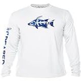Camiseta UV De Pesca Submarina Proteção Solar Masculina De Manga Comprida FPS 50 Camiseta Rash Guard De Secagem Rápida Para Mergulho Pesca Natação Camuflagem Hogfish Branco M