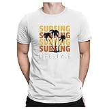 Camiseta Vintage Surfing Lifestyle Camisa Surf Retrô Palmeiras Branco P 