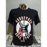 Camiseta Woodstock Rock Store São Paulo Guitarra P m g gg