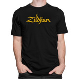 Camiseta Zildjian Camisa Drums Rock Música