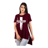 Camisetas Blusa Camisa Long Feminina Estampada Veste Legging