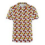 Camisetas De Golfe Masculinas Camisas Polo Atléticas De Manga Curta Polo De Golfe Elástico Em 4 Direções Com FPS 50 Peru De Ação GG