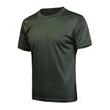Camisetas Masculinas De Compressão Leves Respiráveis Confortáveis Camufladas Secagem Rápida Manga Curta Camisetas Esportivas 10 Verde Exército XG