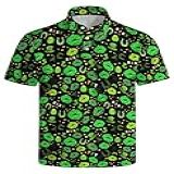 Camisetas Masculinas Engraçadas De Golfe Com Bandeira Americana De Manga Curta Divertidas E Divertidas Verde 1 G