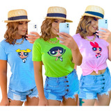 Camisetas Meninas Super Poderosa Kit Com