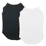 Camisetas Para Cachorro Chol Vivi Roupas Em Branco 2 Peças De Camisetas Para Cães Modelagem Justa Tamanho Pequeno Extrapequeno Médio Grande Extragrande Gato De Cachorro Camisetas De Algodão Macias E RespiráveisChol Vivi 16 Chest
