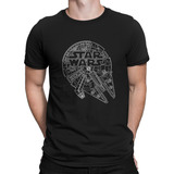 Camisetas Star Wars Millennium Falcon Han Solo Rey Chewbacca