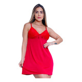 Camisola Lisa Laço Cetim Feminino Sem Bojo Barato